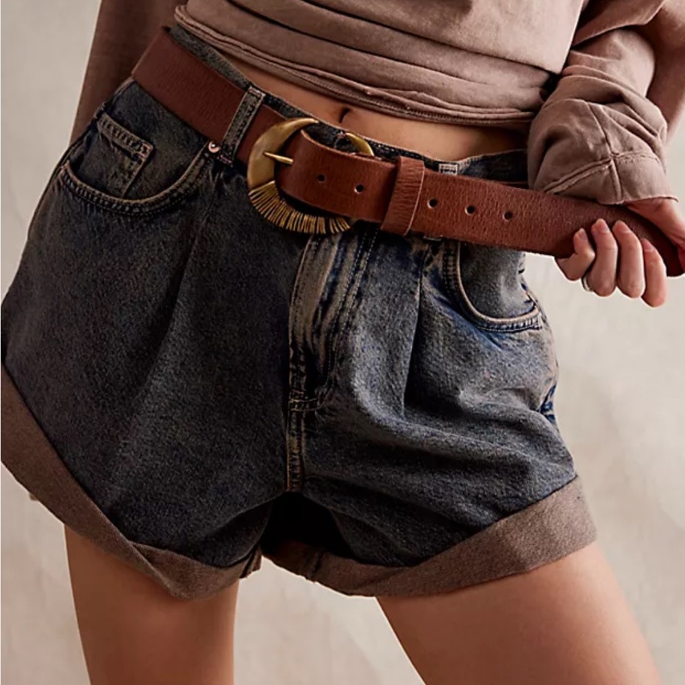 Free People Blue Jean Shorts